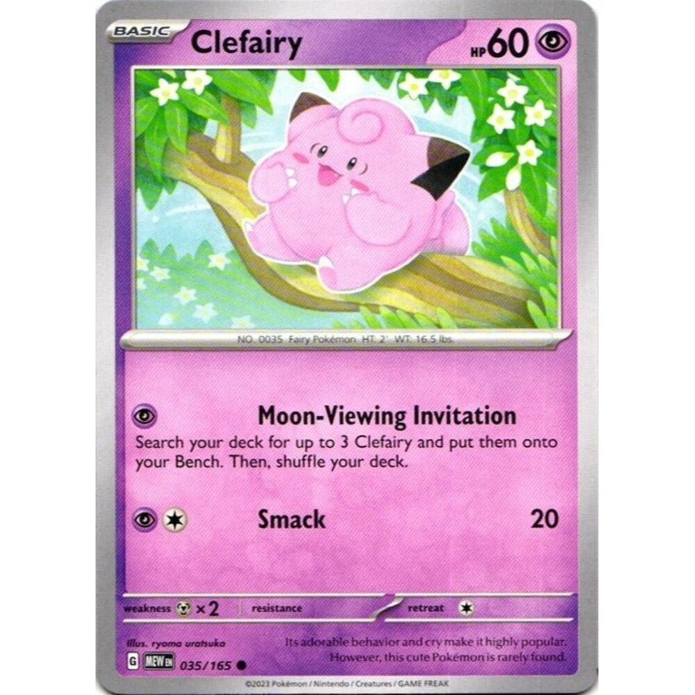 Clefairy 35 pokemon scarlet & violet 151 mew